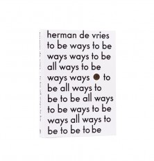 Book herman de vries. to be all ways to be